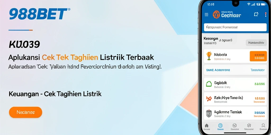 Antarmuka aplikasi 988BET untuk cek tagihan listrik yang mudah digunakan.