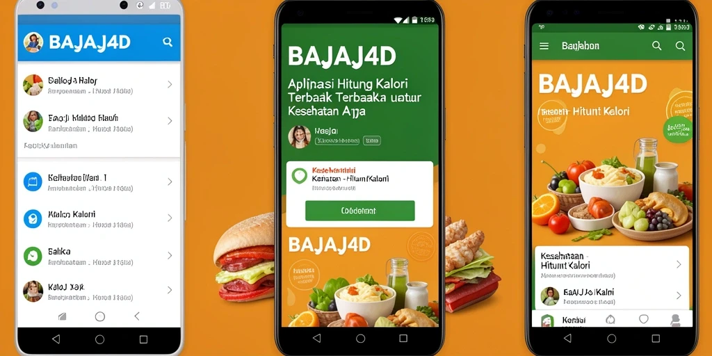 Tampilan antarmuka BAJAJ4D dengan fitur Hitung Kalori yang intuitif.