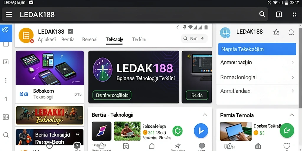 Antarmuka aplikasi LEDAK188 yang menarik dan informatif.