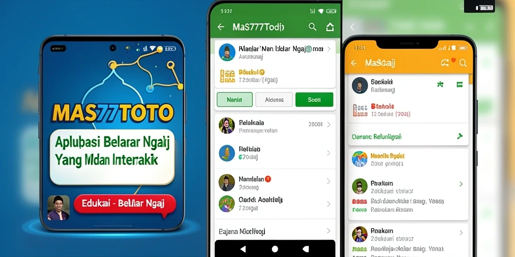 Tampilan antarmuka aplikasi MAS77TOTO untuk belajar ngaji.