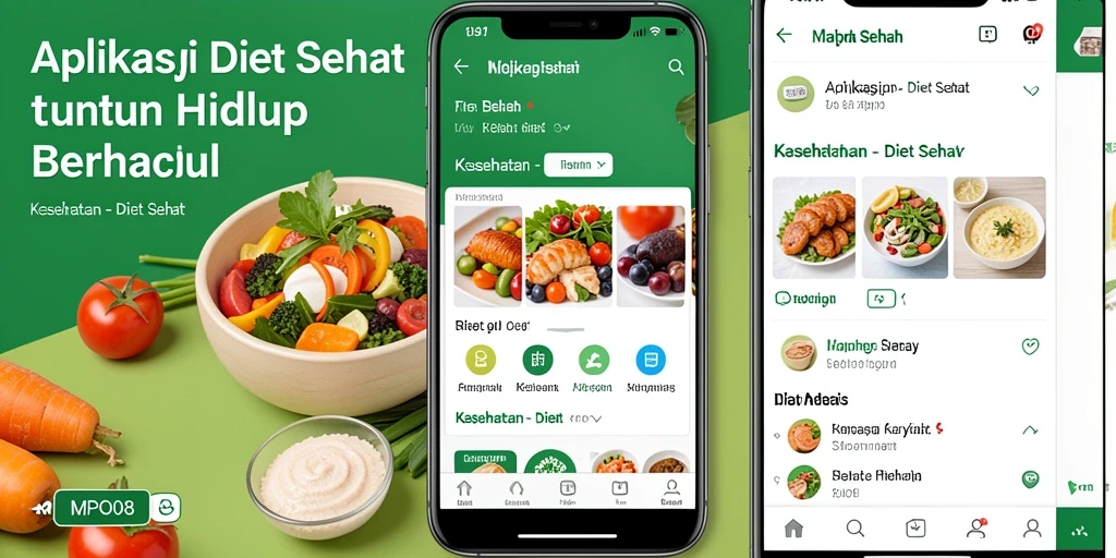 Antarmuka MPO08 yang menarik dan fungsional untuk Diet Sehat.
