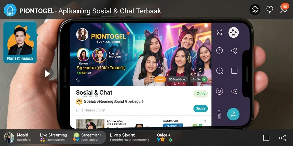Antarmuka PIONTOGEL yang menarik saat melakukan Live Streaming.