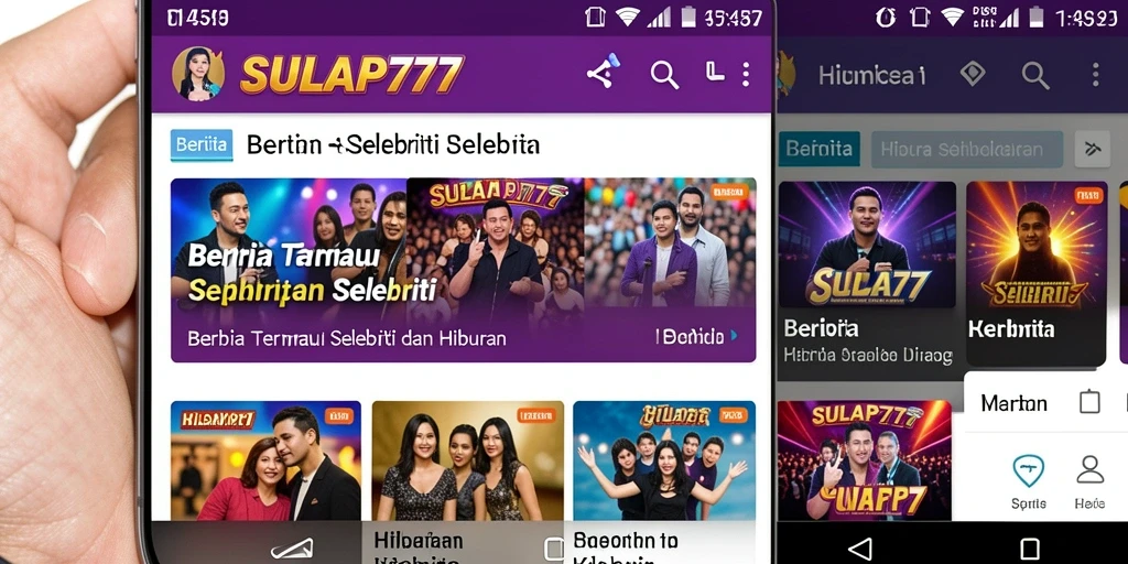 Tampilan antarmuka SULAP777 yang menarik dan informatif.