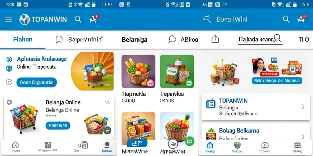 Antarmuka pengguna aplikasi TOPANWIN yang menarik dan fungsional.