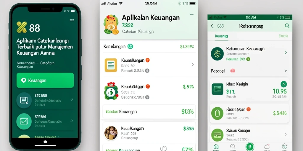Antarmuka aplikasi X88 yang simpel dan fungsional untuk catatan keuangan.